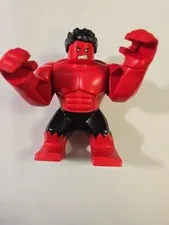 Large RED Hulk Minifigure ~ Marvel ~ New Lego Figure ~