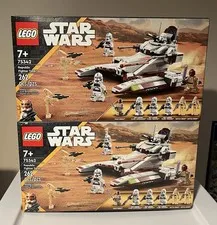 LEGO Star Wars: Clone Wars Republic Fighter Tank 75342  Set of 2 New Sealed Lot