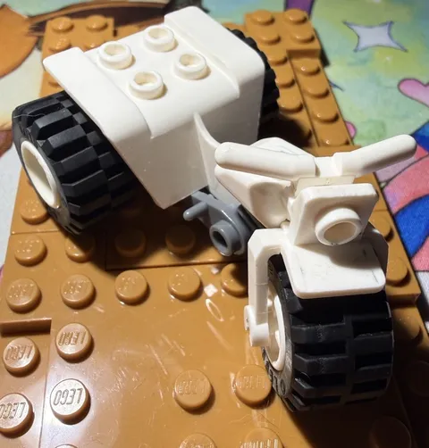 Lego 1Stk Motorrad / Bike / Chassis weiß 30187 3 WHEELER WHITE RARE MOTORCYCLE