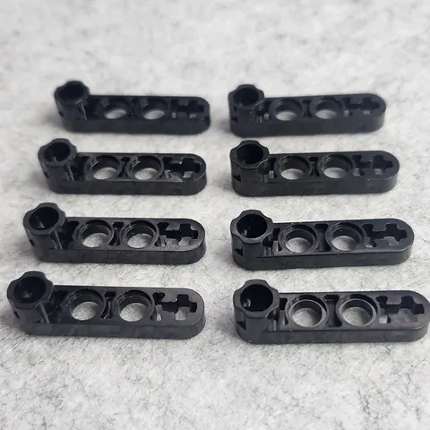 LEGO 2825 Technic Liftarm Modified Stud Connector Thin 1 x 4 Black x8 Genuine