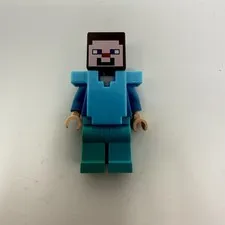 LEGO Minecraft Steve BigFig Figure Diamond Armor Blue Minifigure Loose