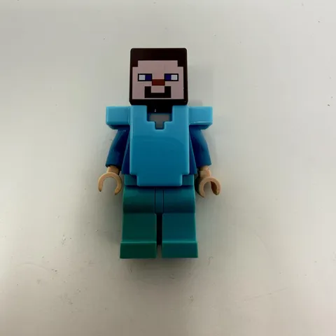 LEGO Minecraft Steve BigFig Figure Diamond Armor Blue Minifigure Loose