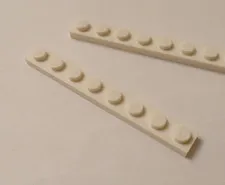 Lego x3 White 1x8 Plates, 3460 (028-186)