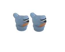 NEW LEGO Sand Blue Bird w/ Black Eyes Nougat Chest Lot of 2