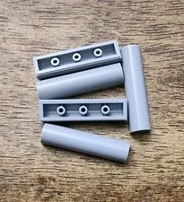 LEGO Light Bluish Gray Slope, Curved 1 x 4 x 2/3 Double. QTY 5. Part No. 79756