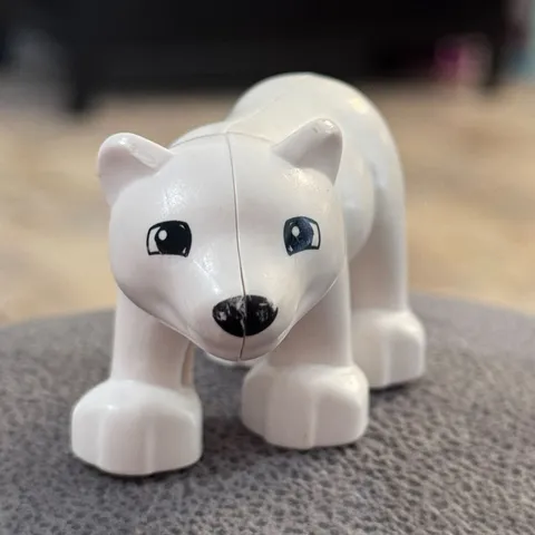 Lego Duplo Polar Bear Cub Baby Figure White Arctic Animal Toddler Toy 651J1
