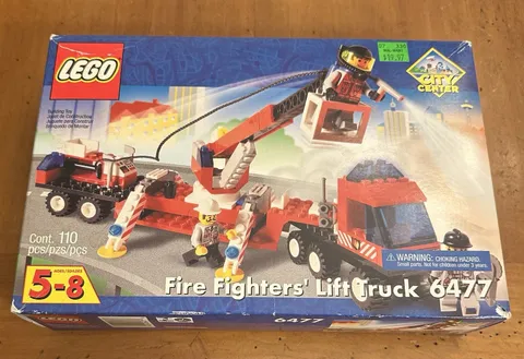 LEGO Town: Fire Fighters' Lift Truck (6477) Near Complete W/ Box & Manual