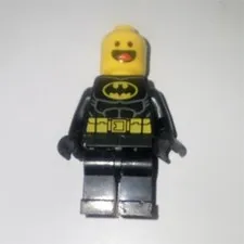 LEGO Minifigure Batman Character Black Suit Yellow Bat Logo Utility Belt Torso