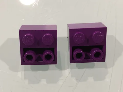 LEGO PART 3660 INVERTED 45 DEGREE 2X2 SLOPE BRICK 2 PIECES (MAGENTA)