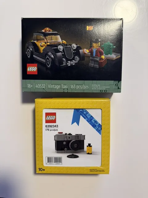 LEGO Vintage Taxi and Vintage Camera 100% Complete Retired Sets