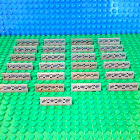 LEGO Dark Gray Lattice Fence  1x4x1. Lot Of 25. Excellent Condition