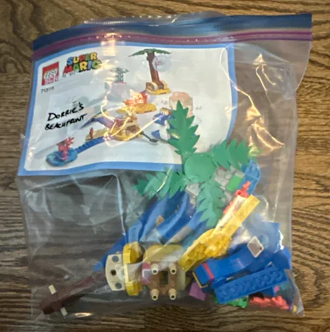 LEGO Super Mario Dorrie’s Beachfront 71398 229pc Complete Without Box