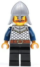 Black Knight, Male Dark Orange Beard, Dark Blue Arms From Set 40912 Idea279