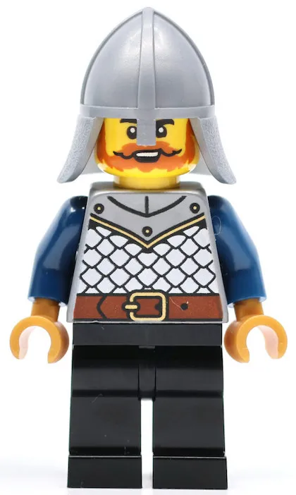 Black Knight, Male Dark Orange Beard, Dark Blue Arms From Set 40912 Idea279