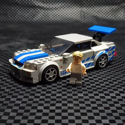 LEGO 76917 2 Fast 2 Furious Nissan Skyline GT-R R34 Car w Paul Walker Minifigure