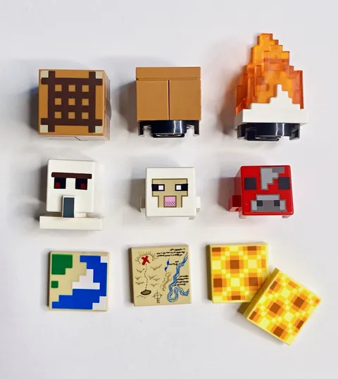 LEGO Minecraft Replacement Parts Lot Crafting Tables Iron Golem Sheep Mooshroom