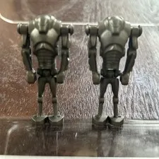 Lego Super Battle Droid Minifigure Star Wars 75372 sw1321 CMF Robot HTF Lot Of 2