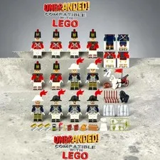 12x Figure Set British Redcoat French Bluecoat Soldier Minifigures Cannon Horse