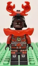 Lego Ninjago Stone Army Warrior Red Face Minifigure njo075 NO CHIN GUARD