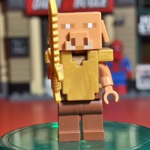 Lego Piglin Minifigure Gold Armor Minecraft 21168 min097