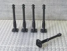 LEGO Support Lamp Post 2x2x7 Black Parts Set of 5