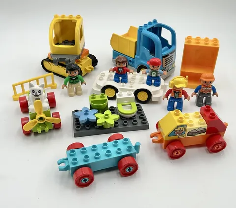 Lot Duplo Lego Vehicle Parts People Cat
