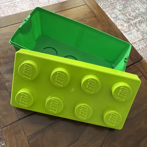 LEGO Storage Brick Case, Green Container Plastic Bin