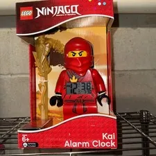 LEGO Ninjago Kai Red Ninja 9"  with Sword Digital Alarm Clock NOS