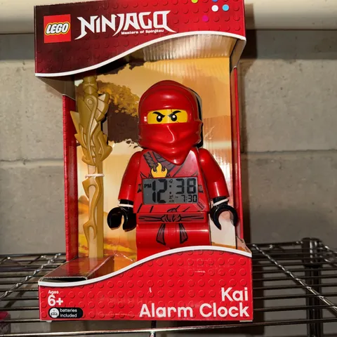 LEGO Ninjago Kai Red Ninja 9"  with Sword Digital Alarm Clock NOS