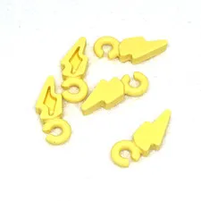LEGO Parts - Bright Light Yellow Charm- Lightning Bolt - No 77817 - QTY 5