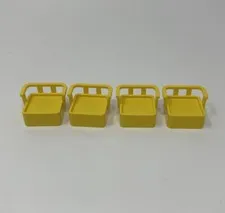 Lego Duplo Item Chairs (4) yellow vintage (1980's) Interlego AG