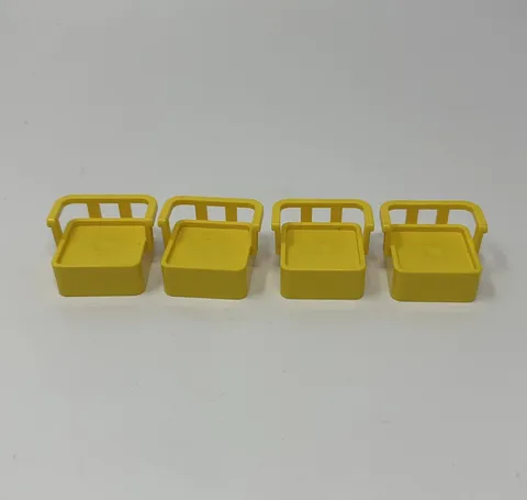 Lego Duplo Item Chairs (4) yellow vintage (1980's) Interlego AG