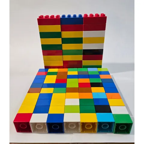 LEGO Duplo Bulk Lot 100 Piece Assorted Building Bricks Blocks Multicolor Set