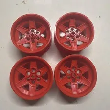 4X LEGO 15038 6149984 6276853 Wheel 56x34 Technic Racing Medium 6 Pin Holes-Red