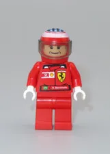 LEGO F1 Ferrari R. Barrichello Racers minifigure Formula One car race driver