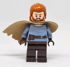 LEGO Star Wars Ben Kenobi Minifigure with Tan Cape & Blue Lightsaber Movies