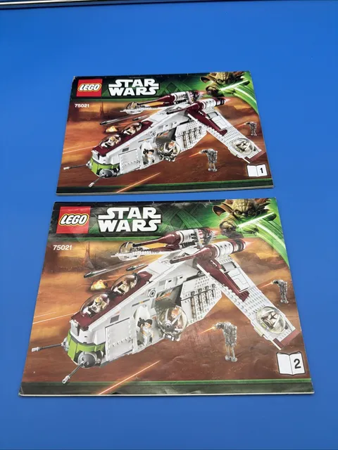 LEGO Star Wars Republic Gunship 75021 Instruction Manuals 1 & 2 ONLY 