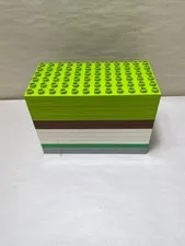 Lot Of 14 Lego Duplo White Gray Lime Green Yellow 6x12 Baseplate Bundle