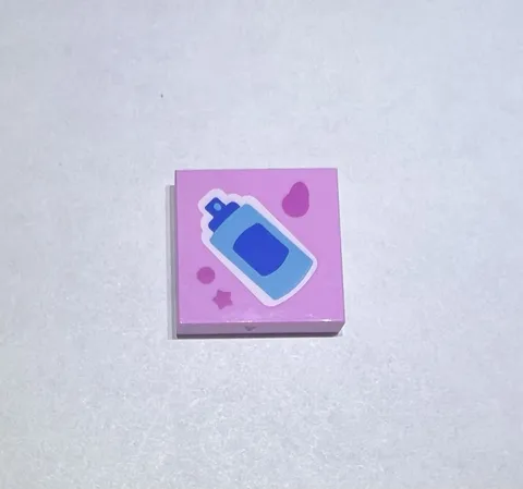 Lego Pink 2x2 Tile Blue Hair Spray Bottle Salon Sign New Friends 797