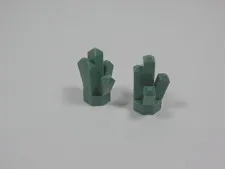 LEGO Lot of 2 Sand Green 5 Point Gem Crystals Treasure Accessory Minifig I12