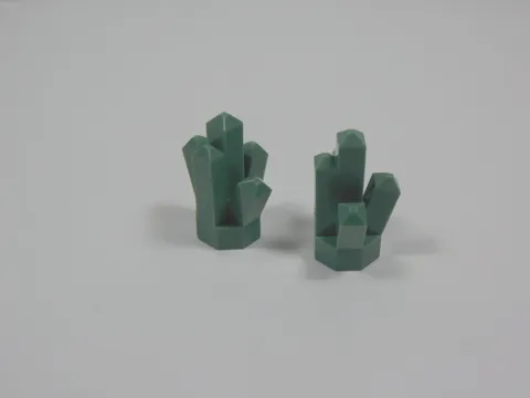 LEGO Lot of 2 Sand Green 5 Point Gem Crystals Treasure Accessory Minifig I12