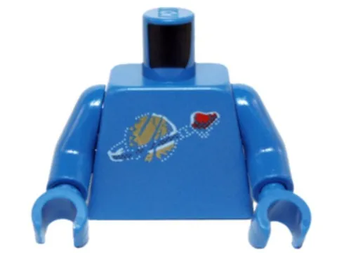 LEGO® Part 973pb1652c01 - Torso Space Classic Moon with Simulated Wear Pattern