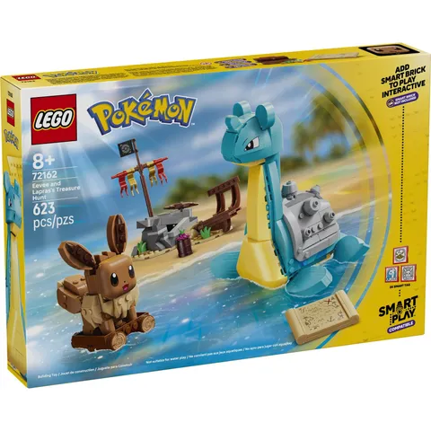 LEGO Pokémon SMART Play Eevee Lapras Treasure Hunt 72161 2 Figures 8+