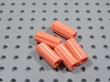 LEGO Lot of 5 Coral Pink Technic Axle Connectors BN