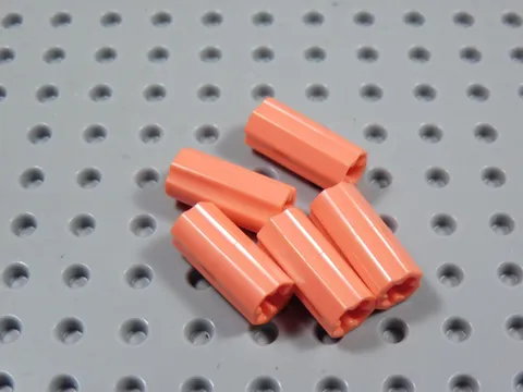 LEGO Lot of 5 Coral Pink Technic Axle Connectors BN