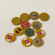 Lego 4150 14769 Gold Replacement Parts Pieces Lot of 12