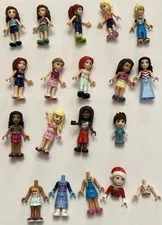 Lego Friends Minifigure Doll Lot of 14+ Building Toy Girls, with Partial Santa
