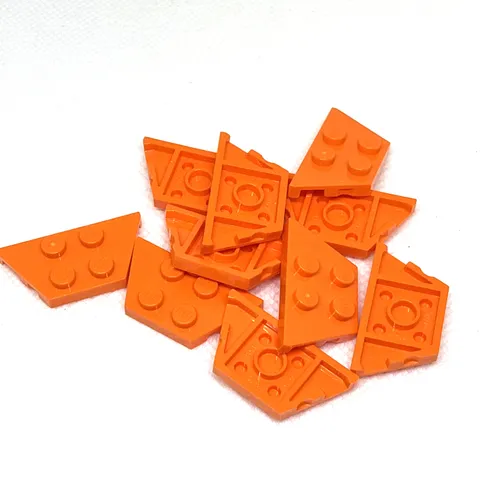 LEGO Parts - Orange Wedge, Plate 2 x 4 - No 51739 - QTY 10