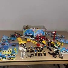 Lego Vintage Cops Construction FireFighter Minifigure City,Town 1980's 90s Lot