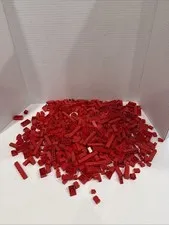 Lot Of 2 Pounds (Lbs) Lego Random Red Parts Pieces Bricks Sorted